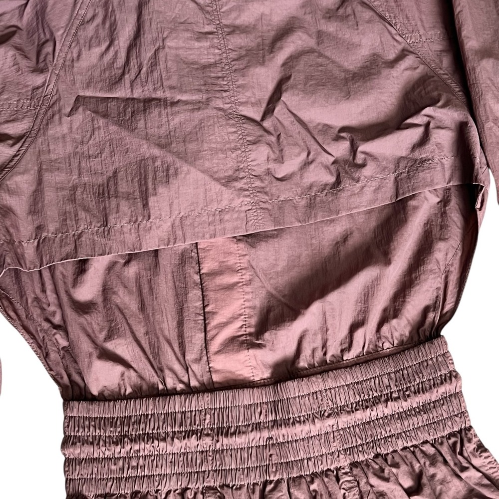 Athleta x‎ Alicia Keys Utility Jumpsuit Nylon Open Back Mauve Parachute Womens 0 - Picture 4 of 16